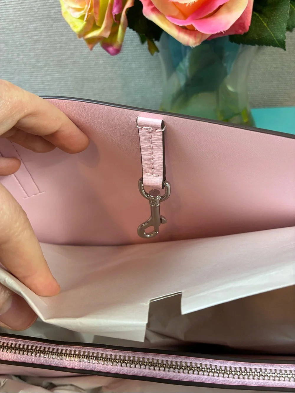 Tory Burch Coral Pink Textured Leather Large Blake Tote Bag - NWT Retail $395